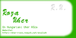 roza uher business card