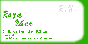 roza uher business card